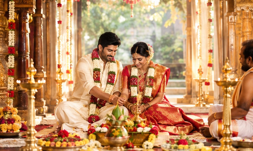 South Indian Wedding Couple